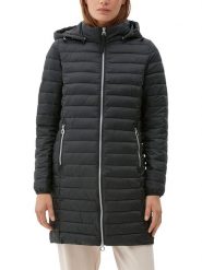 S.OLIVER RED LABEL Płaszcz pikowany w kolorze czarnym rozmiar: 42. Czarne płaszcze damskie s.Oliver RED LABEL, s, bez wzorów, bez kaptura. Za 187.99 zł.