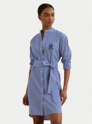 LAUREN RALPH LAUREN Sukienka koszulowa 200963845001 Niebieski Straight Fit. Niebieskie sukienki damskie Lauren Ralph Lauren, bez wzorów, z bawełny, bez ramiączek. Za 1,249.00 zł.