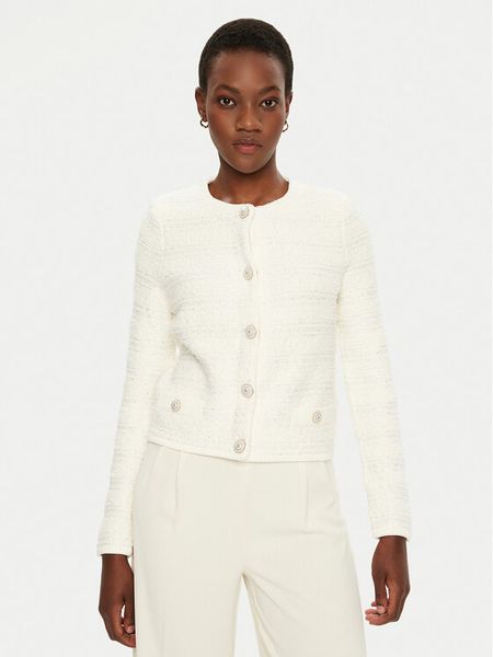 Marciano Guess Kardigan 5RGR18 5852Z Biały Regular Fit. Białe kardigany damskie Marciano Guess, xxs, z aplikacjami, z wiskozy. Za 419.99 zł.