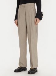 Vero Moda Spodnie materiałowe Meli 10319631 Beżowy Straight Fit. Brązowe spodnie materiałowe damskie Vero Moda, bez wzorów, z materiału. W wyprzedaży za 109.99 zł.