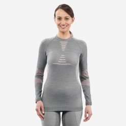 Koszulka termoaktywna narciarska damska Wedze 900 wool. Białe koszulki damskie WED'ZE, m, bez wzorów, z elastanu, bez kołnierzyka, bez ramiączek. W wyprzedaży za 119.99 zł.