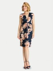 Swing Sukienka koktajlowa 5AK14700 Granatowy Regular Fit. Niebieskie sukienki damskie Swing, bez wzorów, z syntetyku, wizytowe, bez ramiączek. Za 599.99 zł.