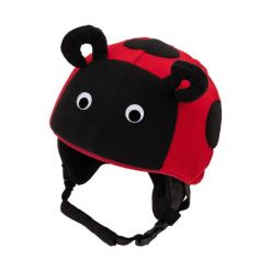 Czapka / nakładka na kask narciarski BIEDRONKA M - 80 cm -maksymalny obwód kasku. Czarne czapki damskie Casco, na zimę, bez wzorów. Za 25.00 zł.