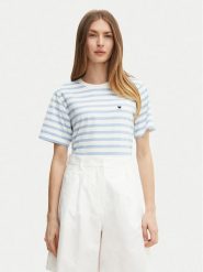 Weekend Max Mara T-Shirt Satrapo 2515971031 Niebieski Regular Fit. Niebieskie t-shirty damskie Weekend Max Mara, s, bez wzorów, z bawełny, bez kołnierzyka. Za 249.99 zł.