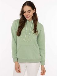 Zwillingsherz Bluza w kolorze zielonym rozmiar: L/XL. Zielone bluzy damskie Zwillingsherz, l, bez wzorów, z kapturem. Za 165.99 zł.