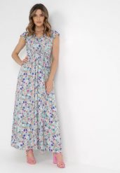 Miętowa Sukienka Sophothoe. Zielone sukienki damskie Born2be, bez wzorów, z materiału, klasyczne, bez ramiączek. Za 129.99 zł.