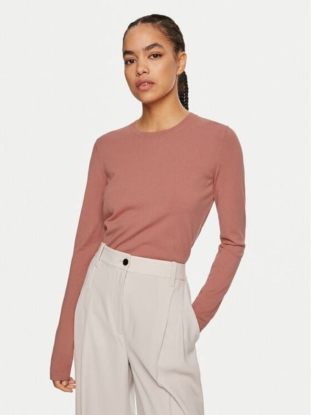 Calvin Klein Sweter K20K207681 Pomarańczowy Regular Fit. Brązowe swetry klasyczne damskie Calvin Klein, xs, z wiskozy, bez kołnierzyka. Za 249.99 zł.