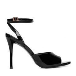 Sandały Eva Minge. Czarne sandały damskie Eva Minge, bez wzorów, bez obcasa, na szpilce, bez zapięcia. Za 429.99 zł.