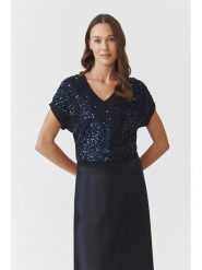 TATUUM Sweter "Icoma" w kolorze granatowym rozmiar: XL. Niebieskie swetry klasyczne damskie TATUUM, xl, bez kołnierzyka. Za 170.47 zł.