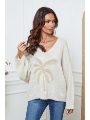 So Cachemire Sweter "Adandine" w kolorze beżowym rozmiar: L. Brązowe swetry klasyczne damskie So Cachemire, l, z kaszmiru, bez kołnierzyka. Za 178.79 zł.