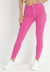 Fuksjowe Jeansy Skinny z Regularnym Stanem Ingas. Czerwone jeansy damskie Born2be, bez wzorów, z jeansu. Za 74.99 zł.