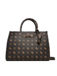 Guess Torebka Silia HWGP98 90220 Brązowy. Brązowe kuferki damskie Guess, z aplikacjami, ze skóry, bez dodatków. Za 519.99 zł.