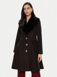 Rinascimento Płaszcz przejściowy CFC0121914003 Czarny Regular Fit. Czarne płaszcze damskie Rinascimento, m, bez wzorów, z syntetyku, bez kaptura. Za 579.99 zł.