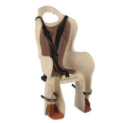 Fotelik rowerowy dla dzieci montowany na bagażnik HTP Elibas II, kolor beżowy. Brązowe foteliki rowerowe HTP DESIGN. Za 299.34 zł.