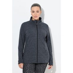 Damskie Bluza funkcyjna wąski krój stójka długi rękaw. Czarne bluzy damskie Ulla Popken, plus size, bez wzorów, z elastanu, bez kaptura. Za 349.99 zł.