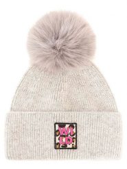 Zwillingsherz Czapka "Wild Leo" w kolorze jasnoszarym rozmiar: onesize. Szare czapki damskie Zwillingsherz, bez wzorów, z materiału. Za 119.95 zł.