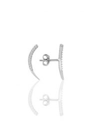 Miu Silver Srebrne kolczyki-wkrętki z cyrkoniami rozmiar: onesize. Szare kolczyki damskie Miu Silver, z cyrkonią, srebrne. Za 78.84 zł.