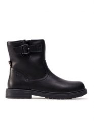 Geox Kozaki J Eclair G.B J049QB 000BC C9999 S Czarny. Czarne kozaki dziewczęce Geox, bez wzorów, ze skóry, bez obcasa, bez zapięcia. Za 189.99 zł.