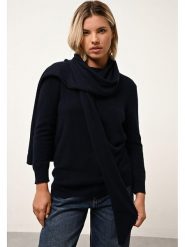 Just Cashmere Kaszmirowy szal "Spencer" w kolorze granatowym - 200 x 30 cm rozmiar: onesize. Niebieskie szaliki damskie Just Cashmere, bez wzorów, z kaszmiru. Za 260.99 zł.