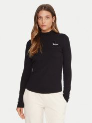 Guess Bluzka V5BP10 KCBF1 Czarny Slim Fit. Czarne bluzki damskie Guess, xs, z aplikacjami, z bawełny, bez kołnierzyka, bez ramiączek. Za 149.99 zł.