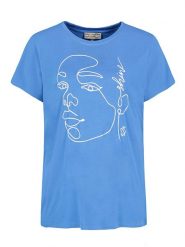 Eight2Nine Koszulka w kolorze błękitnym rozmiar: XS. Niebieskie bluzki damskie Eight2Nine, xs, bez wzorów, z bawełny, bez kołnierzyka, bez ramiączek. Za 34.95 zł.