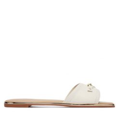 Klapki Aldo. Białe klapki damskie ALDO, bez wzorów, bez obcasa, bez zapięcia. Za 229.99 zł.