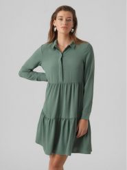 Vero Moda Sukienka codzienna Inge 10293730 Zielony Regular Fit. Zielone sukienki damskie Vero Moda, bez wzorów, z syntetyku, bez ramiączek. Za 99.99 zł.