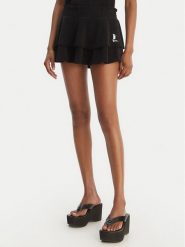 Juicy Couture Spódnica mini Smocked Terry JCGGS126006 Czarny Regular Fit. Czarne spódnice damskie Juicy Couture, xs, bez wzorów, z bawełny, mini. Za 249.99 zł.