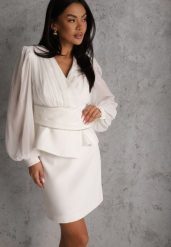 Biała Ołówkowa Spódnica VICES w Stylu Basic Fretima. Białe spódnice damskie Renee, na co dzień, l, bez wzorów, z dzianiny, eleganckie, mini. Za 99.99 zł.