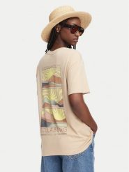 Billabong T-Shirt Sun Phased EBJZT00423 Beżowy Oversize. Brązowe t-shirty damskie Billabong, s, bez wzorów, z bawełny, bez kołnierzyka. Za 139.99 zł.