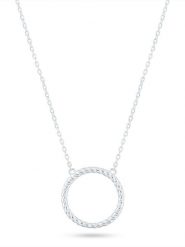 Eclat d'Argent Srebrny naszyjnik z elementem ozdobnym - dł. 40 cm rozmiar: onesize. Szare naszyjniki damskie Eclat d'Argent, srebrne. Za 97.45 zł.