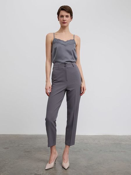 BGN Spodnie chino w kolorze antracytowym rozmiar: 36. Czarne spodnie materiałowe damskie BGN, bez wzorów. Za 96.14 zł.