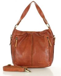 Shopper bag MARCO MAZZINI brąz camel vs117b. Brązowe shopper bag bez wzorów, ze skóry, bez dodatków. Za 598.49 zł.