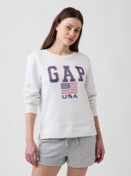GAP Bluza w kolorze kremowym rozmiar: XXL. Brązowe bluzy damskie GAP, s, bez wzorów, z materiału, bez kaptura. Za 86.95 zł.