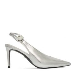 Szpilki GINO ROSSI. Szare szpilki damskie Gino Rossi, bez wzorów, bez obcasa, na szpilce, bez zapięcia. Za 399.99 zł.