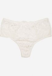 Białe Majtki Stringi z Siateczką i Koronką Tellhana. Białe stringi Born2be, bez wzorów, z jeansu. Za 9.99 zł.
