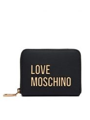 LOVE MOSCHINO Portfel JC5613PP0PKD0000 Czarny. Czarne portfele damskie Love Moschino, bez wzorów, ze skóry. Za 399.99 zł.