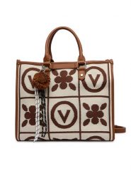 Valentino Torebka Tyle VBS9XF04 Brązowy. Brązowe shopper bag Valentino, bez wzorów, ze skóry, bez dodatków. Za 759.99 zł.