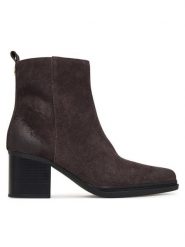 MICHAEL Michael Kors Botki Lex 40F5LXME5S Brązowy. Brązowe botki damskie MICHAEL Michael Kors, ze skóry, bez obcasa, na słupku, bez zapięcia. Za 749.99 zł.