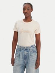 Guess T-Shirt W6GI08 K3023 Pomarańczowy Regular Fit. Brązowe t-shirty damskie Guess, xs, z aplikacjami, z bawełny, bez kołnierzyka. Za 229.99 zł.