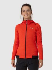 Salewa Kurtka funkcyjna w kolorze czerwonym rozmiar: 34. Czerwone kurtki sportowe damskie Salewa, bez wzorów, z materiału, bez kaptura. Za 307.46 zł.