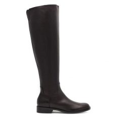 Muszkieterki GINO ROSSI. Czarne kozaki damskie Gino Rossi, bez obcasa, na płaskiej podeszwie, bez zapięcia. Za 459.99 zł.