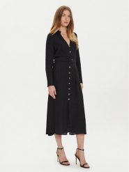 TWINSET Sukienka koszulowa 242TT2320 Czarny Loose Fit. Czarne sukienki damskie Twinset, bez wzorów, z wiskozy, bez ramiączek. Za 579.99 zł.