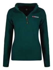 Geographical Norway Bluza polarowa "Tug" w kolorze ciemnozielonym rozmiar: L. Zielone bluzy damskie Geographical Norway, l, bez wzorów, z polaru, bez kaptura. Za 87.61 zł.