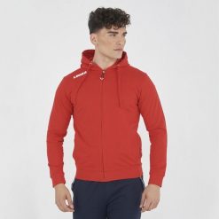 Bluza Treningowa Damska Z Pół-Zip Slim Fit Czerwona. Czerwone bluzy damskie LEGEA, m, bez wzorów, z bawełny, bez kaptura. Za 104.00 zł.