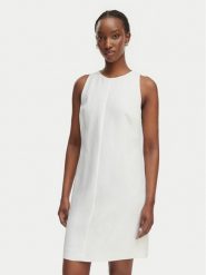 BOSS Sukienka koktajlowa Dinderal 50557447 Biały Regular Fit. Białe sukienki damskie Boss, bez wzorów, z wiskozy, wizytowe, bez ramiączek. Za 1,349.00 zł.