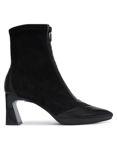 Hispanitas Botki HI254186 Czarny. Czarne botki damskie Hispanitas, z materiału, bez obcasa, na słupku, bez zapięcia. Za 789.99 zł.