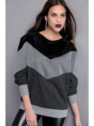 Milan Kiss Sweter w kolorze szaro-czarnym rozmiar: L. Czarne swetry klasyczne damskie Milan Kiss, l, bez kołnierzyka. Za 114.17 zł.
