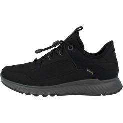 Buty do chodzenia damskie Ecco Sneaker Exostride W Low Gtx Tex. Czarne obuwie sportowe damskie ECCO, z materiału, bez zapięcia, trekkingowe. Za 755.00 zł.