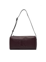 Calvin Klein Torebka Bold Ck Slouchy Shoulder Bag LV04F3894G Brązowy ciemny. Brązowe torebki klasyczne damskie Calvin Klein, ze skóry, bez dodatków. Za 369.99 zł.